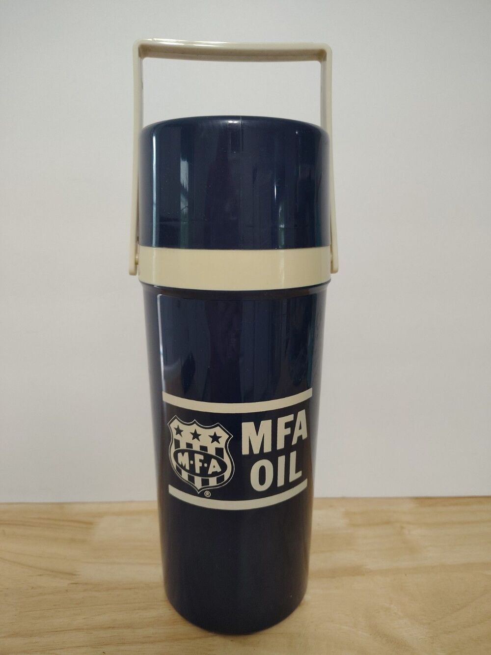 Vintage Aladdin's Thermo Bottle Thermos 1 Liter MFA Oil Missouri Farmers